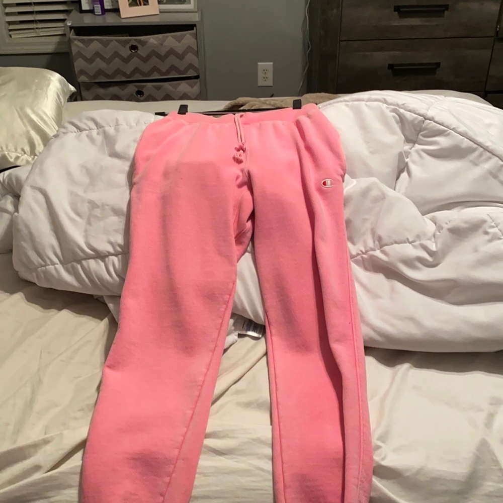 RARE Champion neon pink sweats